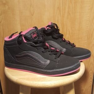 OLD SCHOOL VANS HIGH TOP SNEAKERS BLACK 10